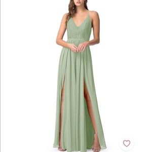 Azazie Blythe Dress in Sage